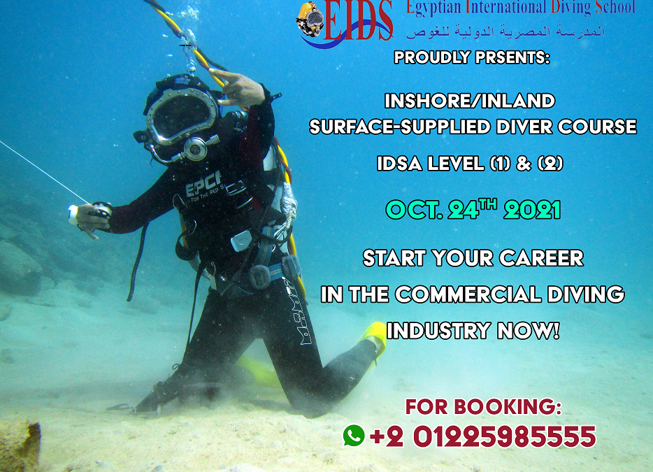 Inshore/Inland Surface-Supplied Diver Course IDSA Level 1 & 2 @ 24/10/2021